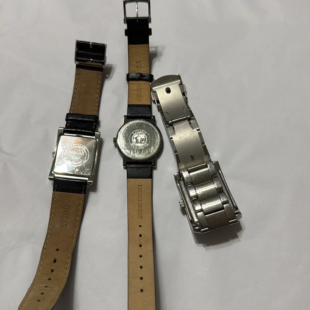 3 Citizen and Guess watches